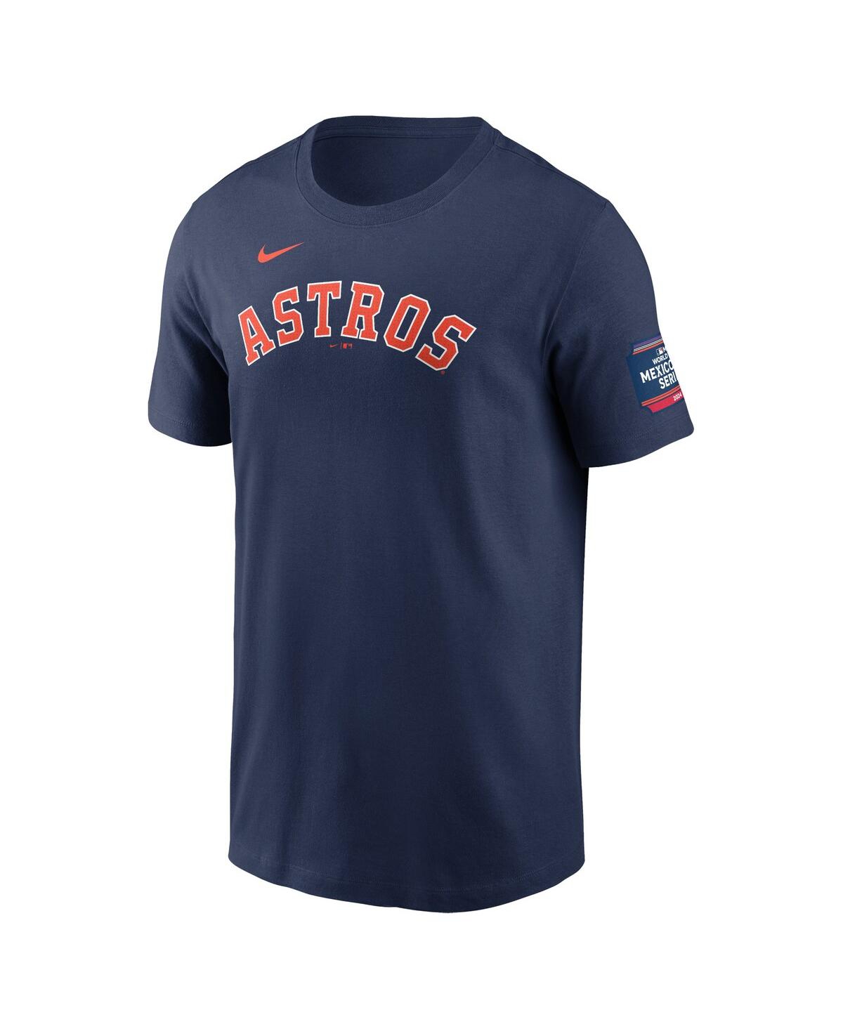 Nike Men's Alex BregmanHouston Astros 2024 Mlb World Tour Mexico City Series Name Number T-Shirt - Navy