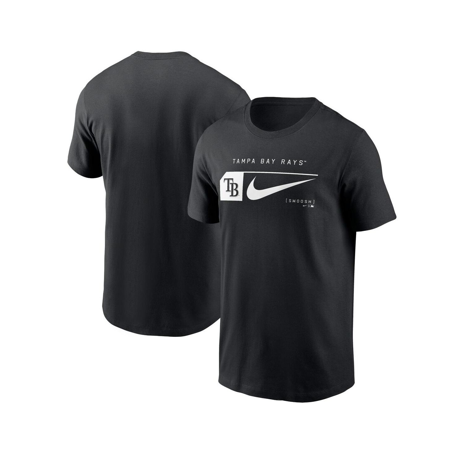 Men's Black Tampa Bay Rays Fashion Graphic Swoosh T-Shirt