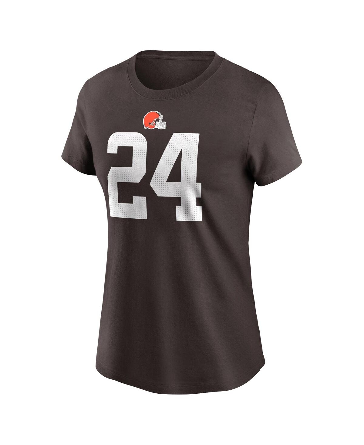 Nike Women's Nick Chubb Brown Cleveland Browns Player Name Number T-shirt In Brown