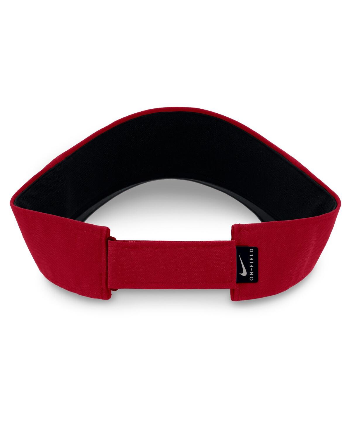 NIKE MEN'S CRIMSON ALABAMA CRIMSON TIDE ON-FIELD ACE PERFORMANCE ADJUSTABLE VISOR 