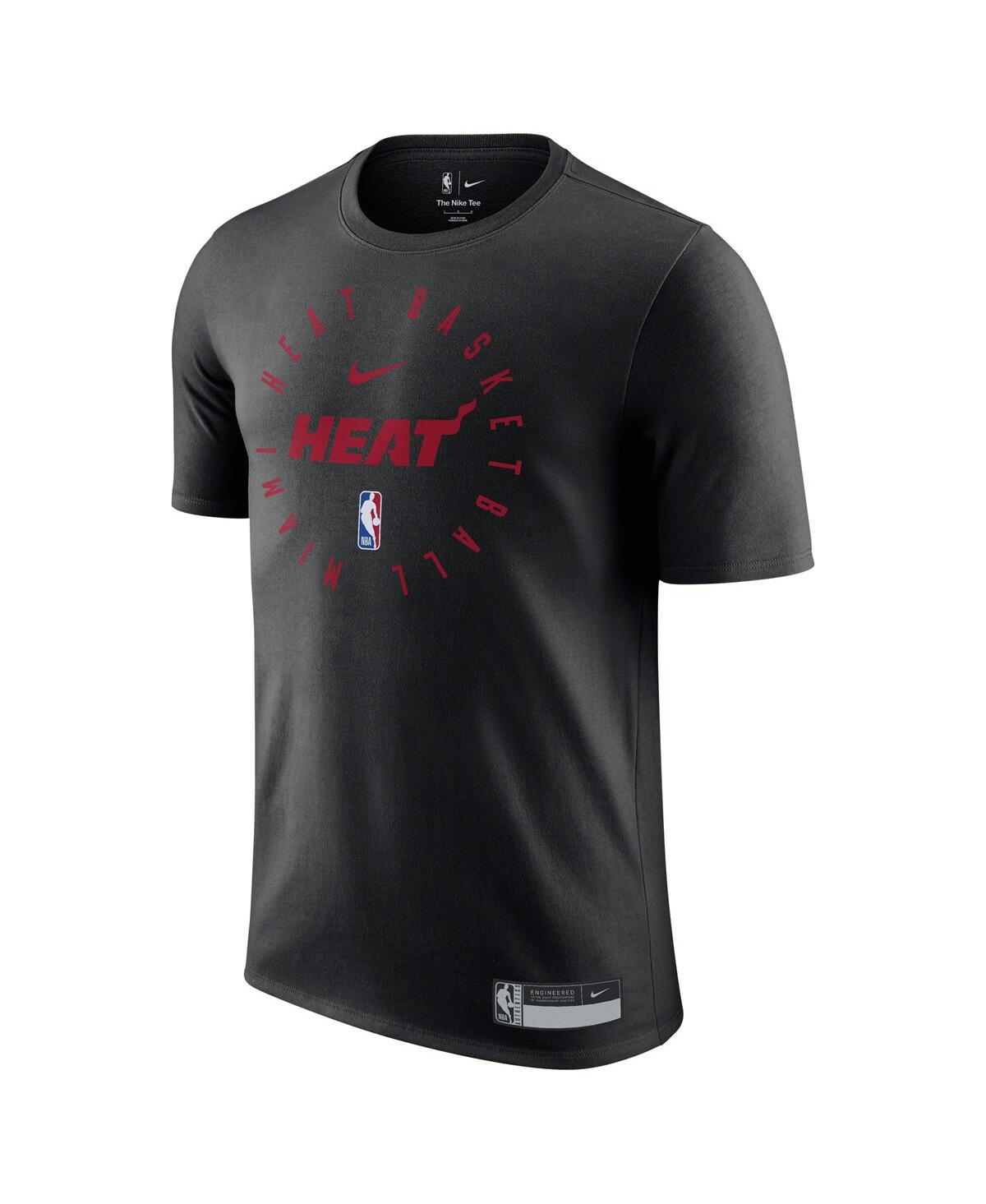 Nike Men'sMiami Heat 2024/25 Legend On-Court Practice Performance T-Shirt - Black