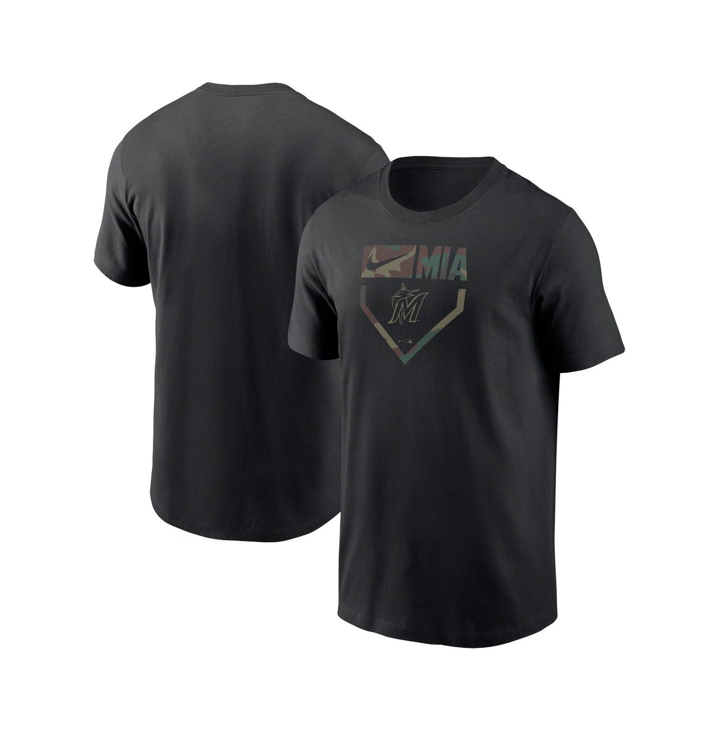 Мужская футболка Nike Black Miami Marlins Camo — фото 1
