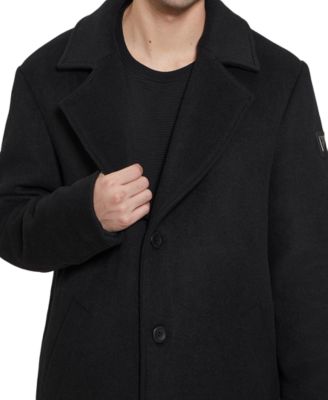 Men's Wool Blend Coat with Removable Quilted Bib