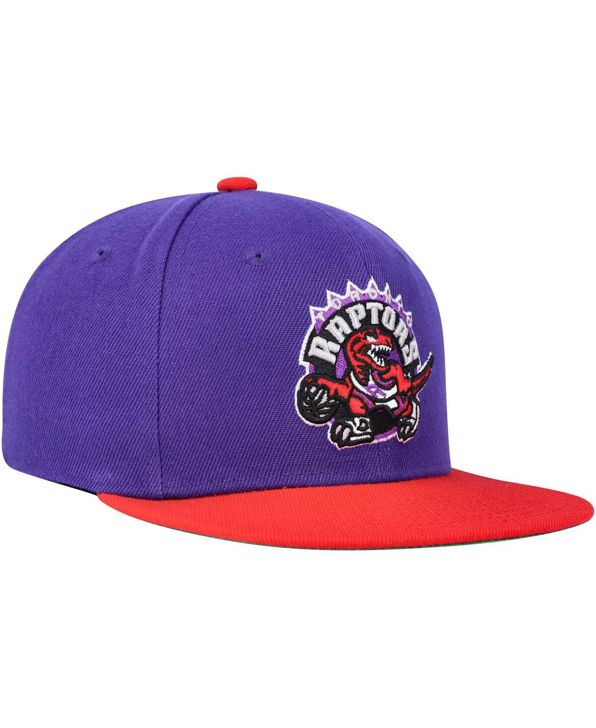 Mitchell & Ness Big Boys And Girls Purple/red Toronto Raptors Two-tone Snapback Hat In Purple,red