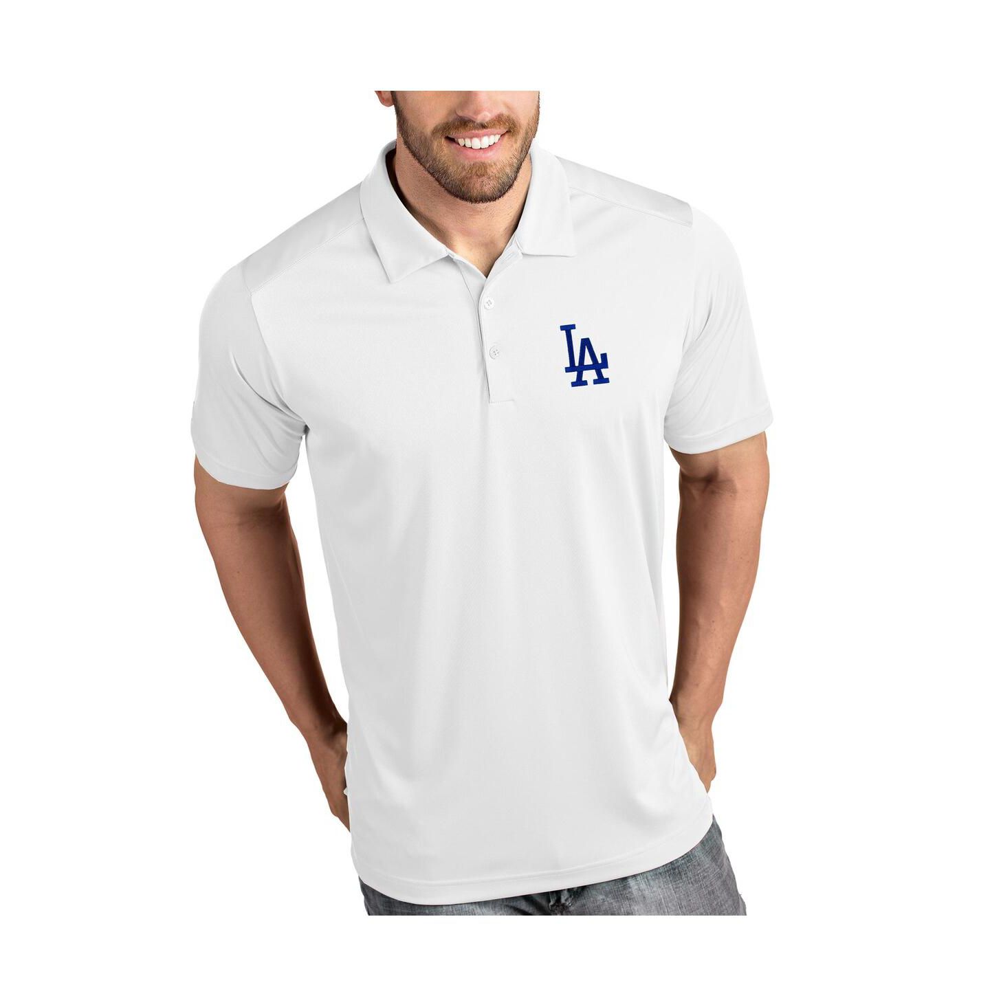 Мужское поло Antigua White Los Angeles Dodgers Tribute Polo — фото 1