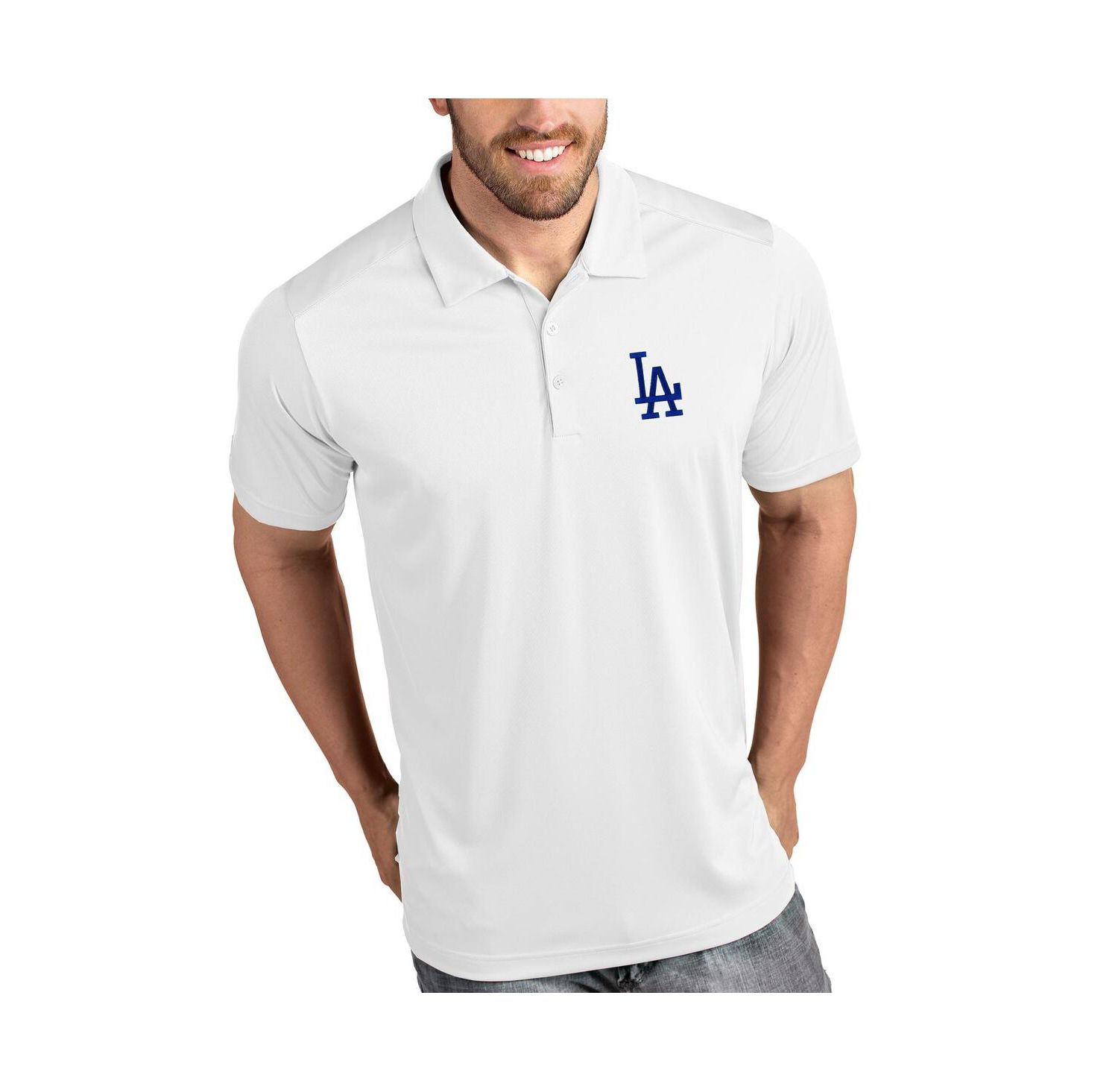 Men's White Los Angeles Dodgers Tribute Polo