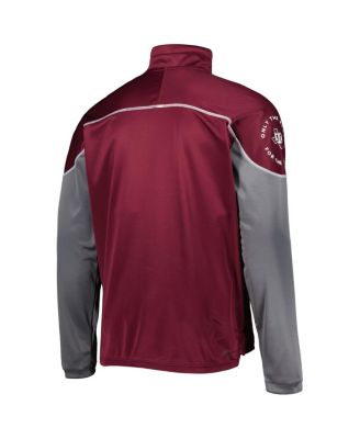 Men's Maroon Texas A&M Aggies AEROREADY Knit Quarter-Snap Jacket
