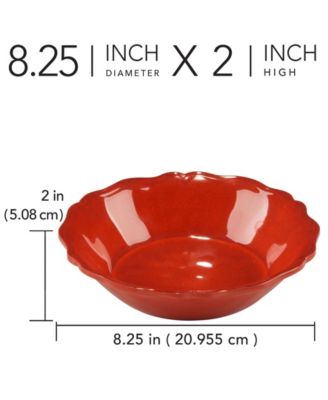 Red Crackle All Purpose Bowls, Set of 4