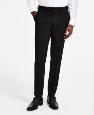 Men's Skinny-Fit Wool Blend Suit Pants