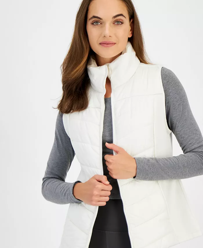 Women's Sleeveless Zip-Front Puffer Vest - thumbnail 3