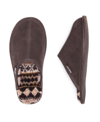 Men's Dave Printed Berber Suede Scuff Slippers