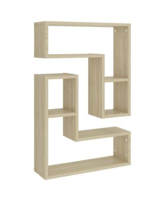 Wall Shelves 2 pcs 19.7"x5.9"x19.7" Engineered Wood