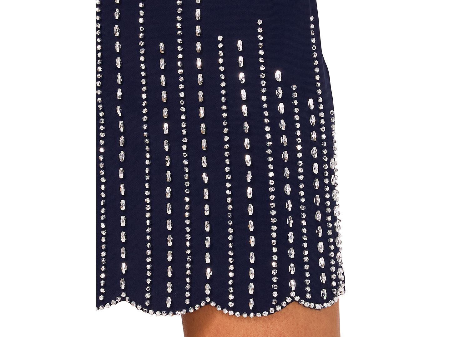 Petite Embellished Cape-Overlay Shift Dress