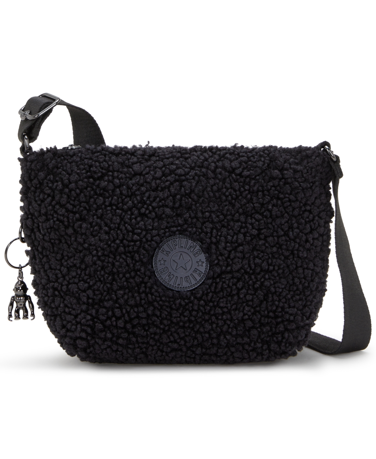 Kipling Ayna Crossbody Bag In Black Fuzz