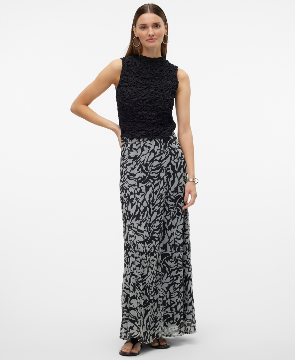 Vero Moda Women's Smilla Printed Maxi Skirt
