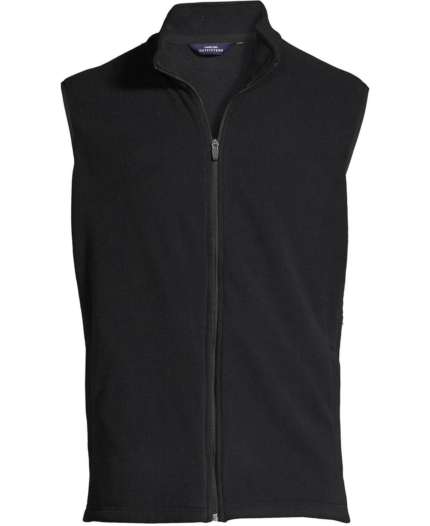 Мужской жилет Lands' End Thermacheck 100 Fleece, цвет: Чёрный — фото 2