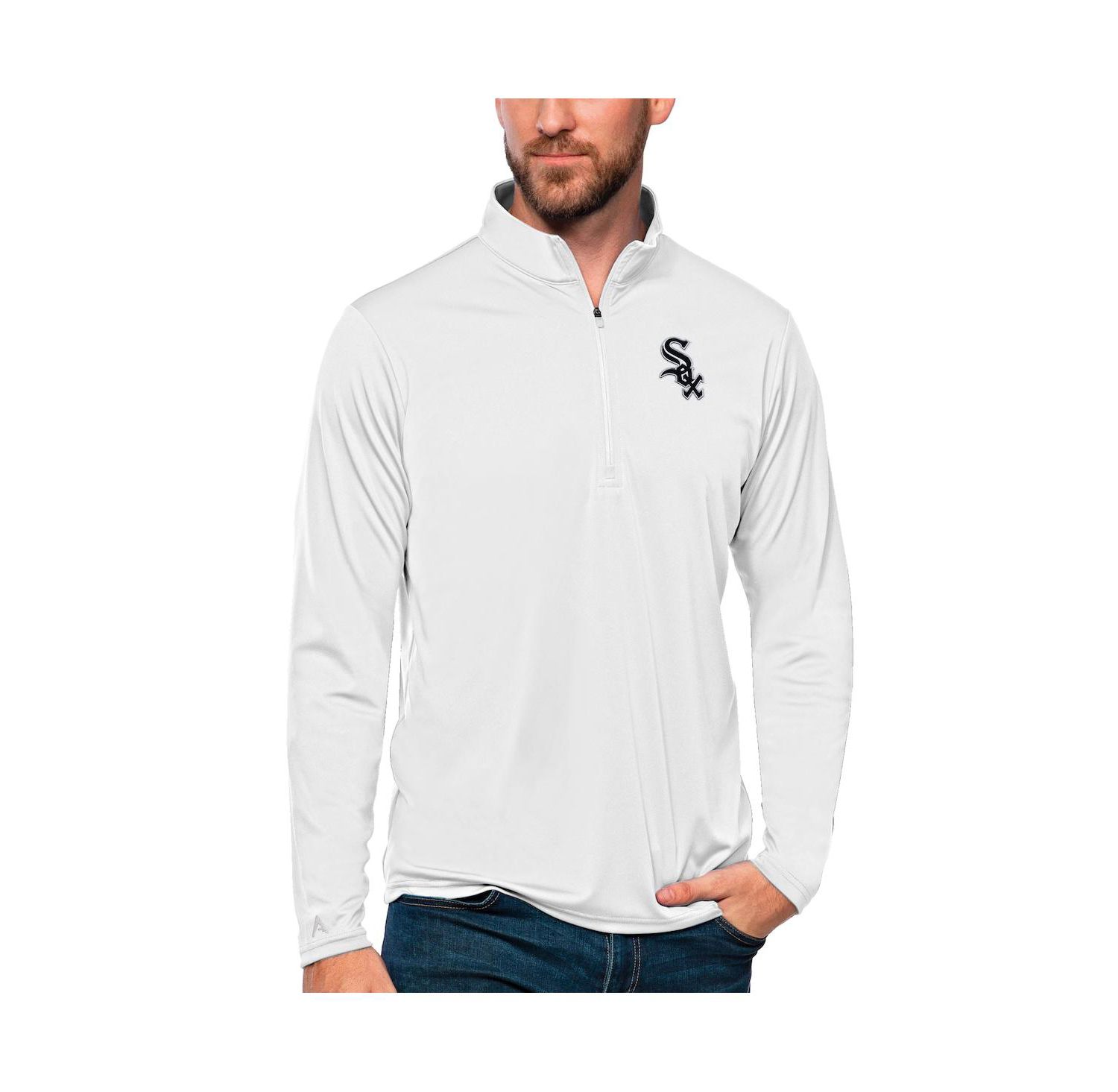 Men's White Chicago White Sox Tribute Quarter-Zip Pullover Top