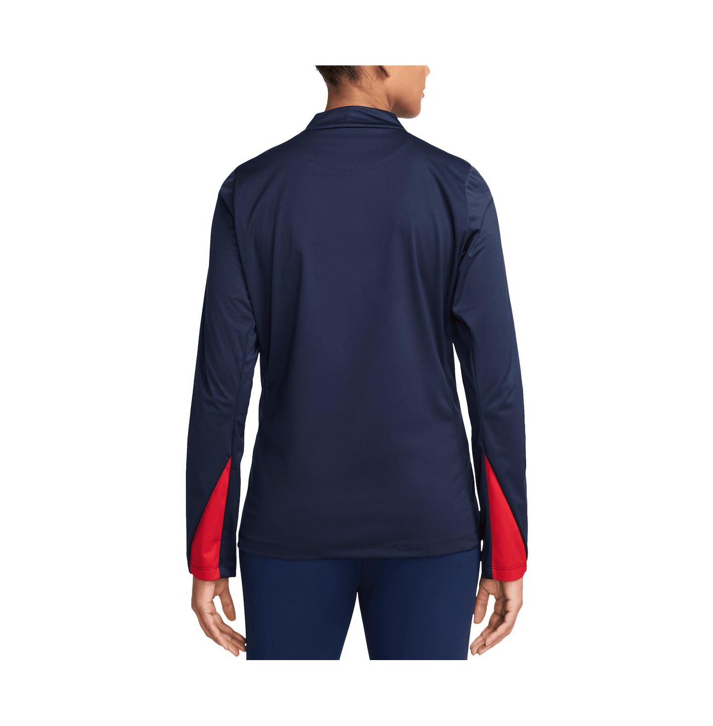 Женский свитер Nike Navy Usmnt 2024 Strike Drill Performance Quarter-Zip Pullover Top — фото 2