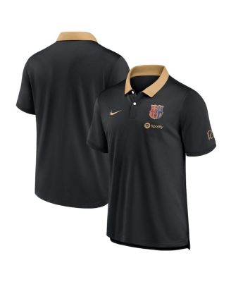 Nike FC Barcelona 長袖ポロシャツ 黒 Nike FC Barcelona 長袖ポロシャツ 黒 Nike Men's Black