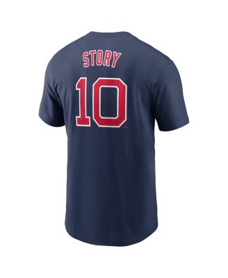 Men's Trevor Story Navy Boston Red Sox Fuse Name Number T-Shirt