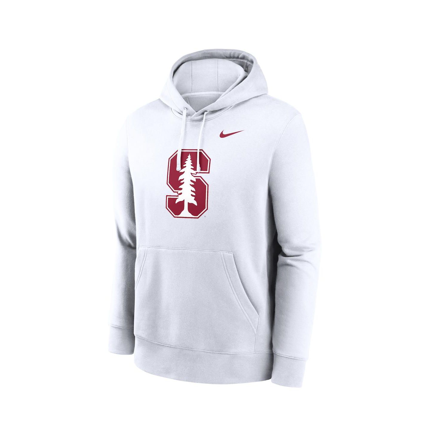 Мужское худи Nike White Stanford Cardinal Primetime Evergreen Club Fleece Pullover — фото 2