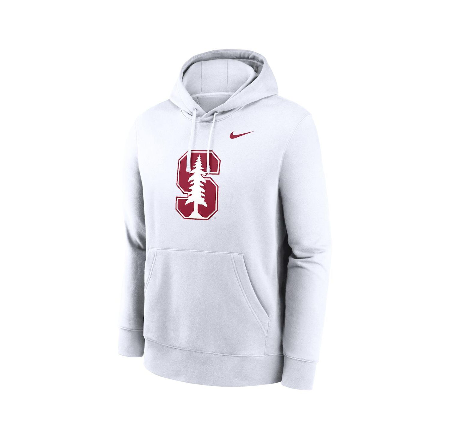 Men's White Stanford Cardinal Primetime Evergreen Club Fleece Pullover Hoodie
