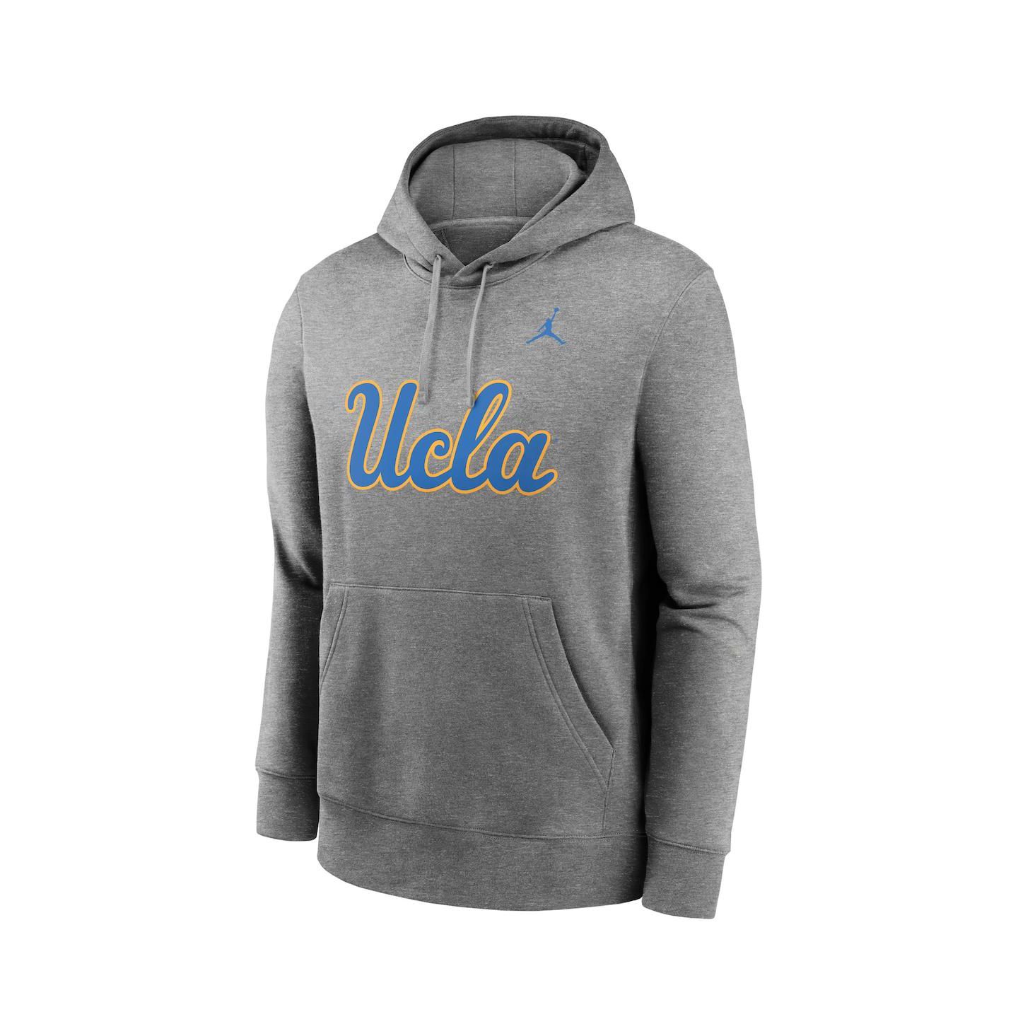 Мужское худи Jordan Heather Gray Ucla Bruins Primetime Evergreen Club Fleece Pullover — фото 3