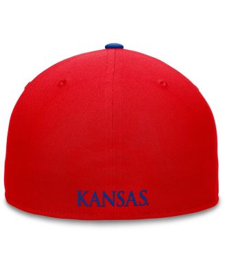 Men's Red/Royal Kansas Jayhawks Rally Two-Tone Fitted Hat