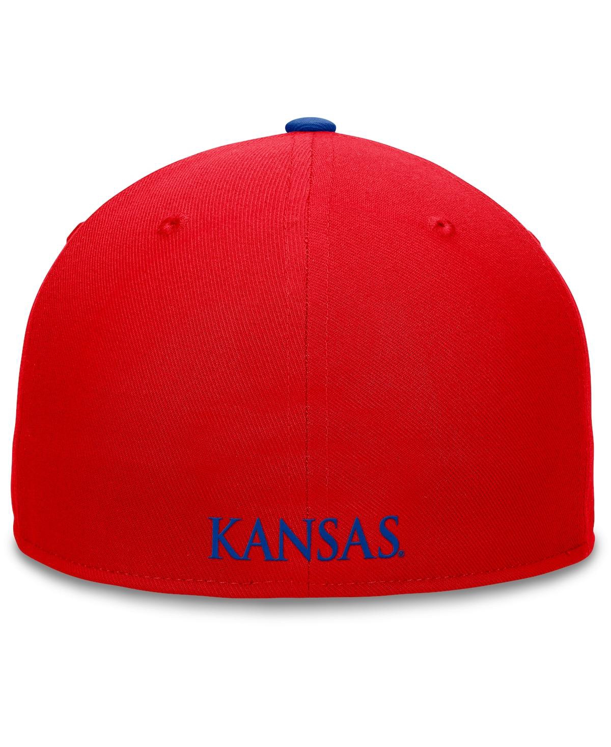 Top of the World Men'sRoyal Kansas Jayhawks Rally Two-Tone Fitted Hat - Red, Royal