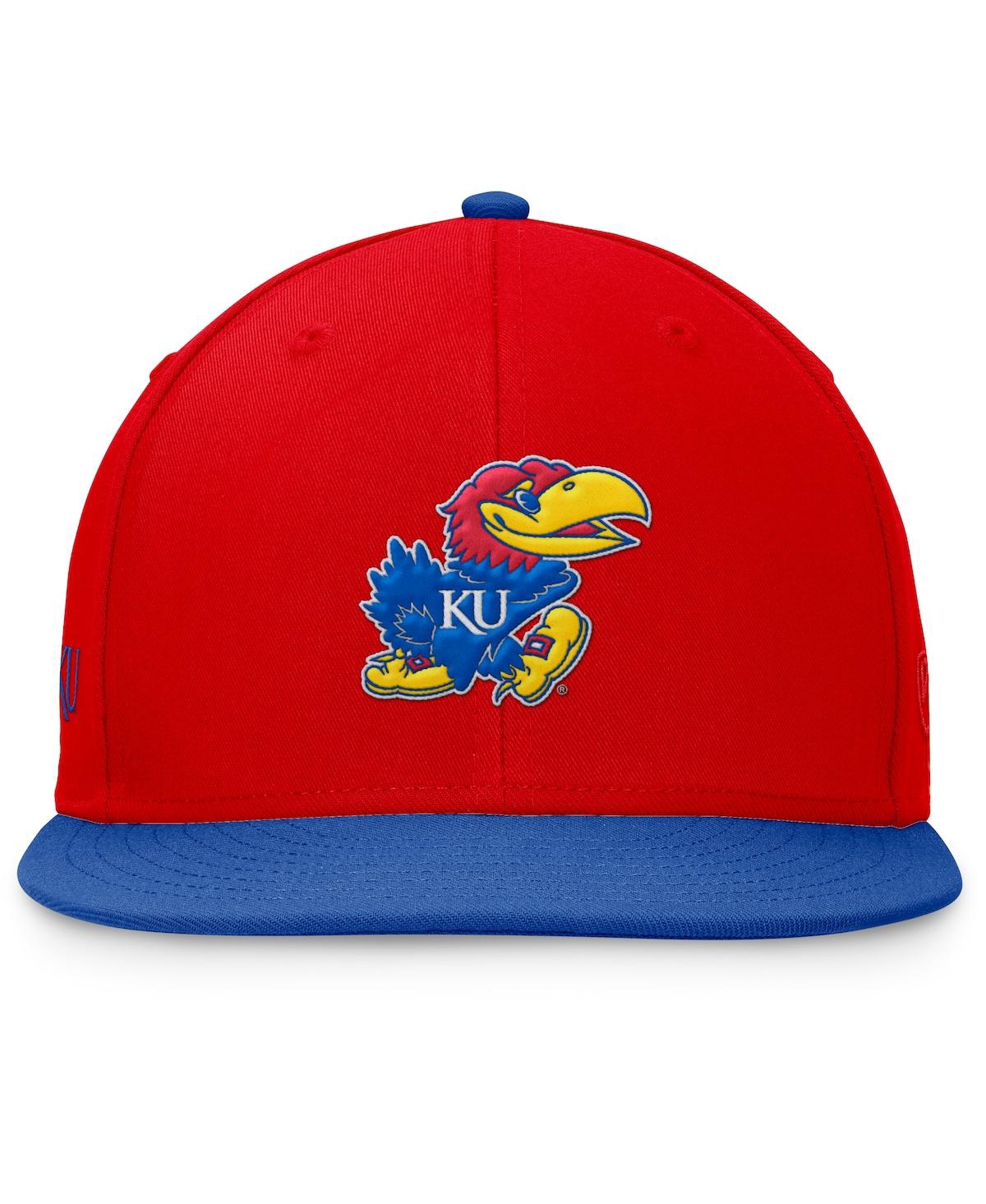 Top of the World Men'sRoyal Kansas Jayhawks Rally Two-Tone Fitted Hat - Red, Royal