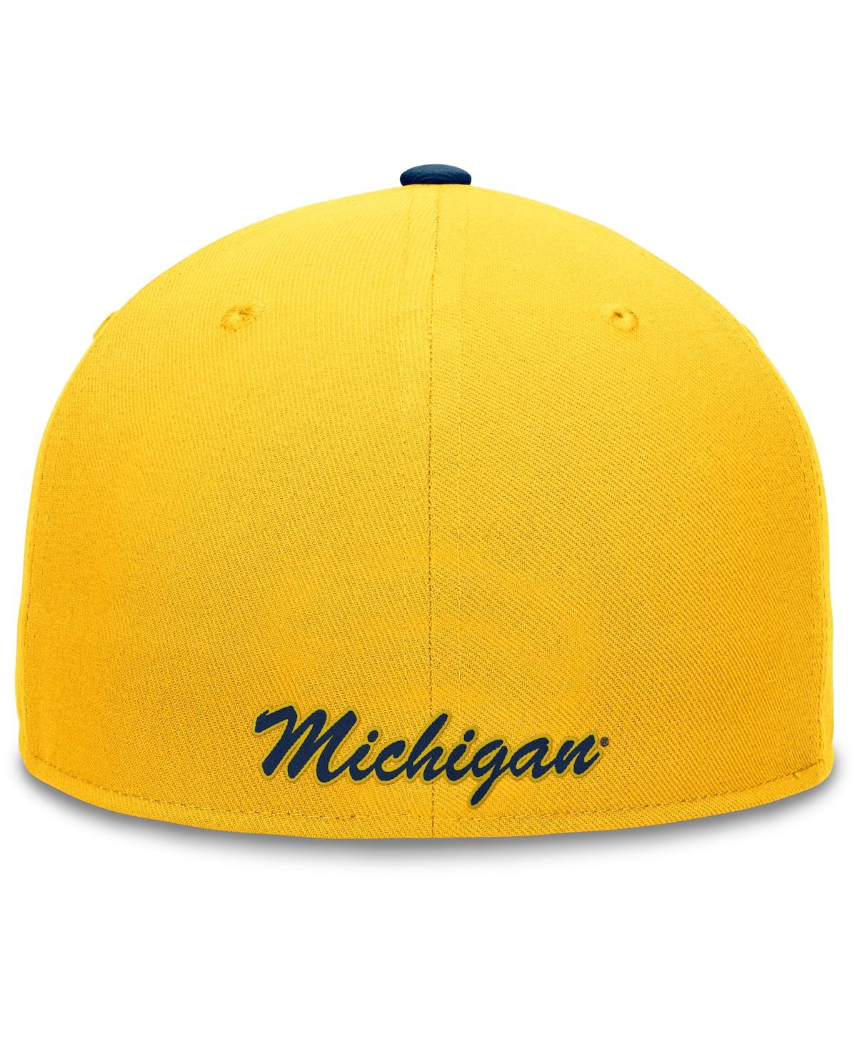 Top Of The World Men's Maize/navy Michigan Wolverines Rally Two-tone Fitted Hat In Maize,navy
