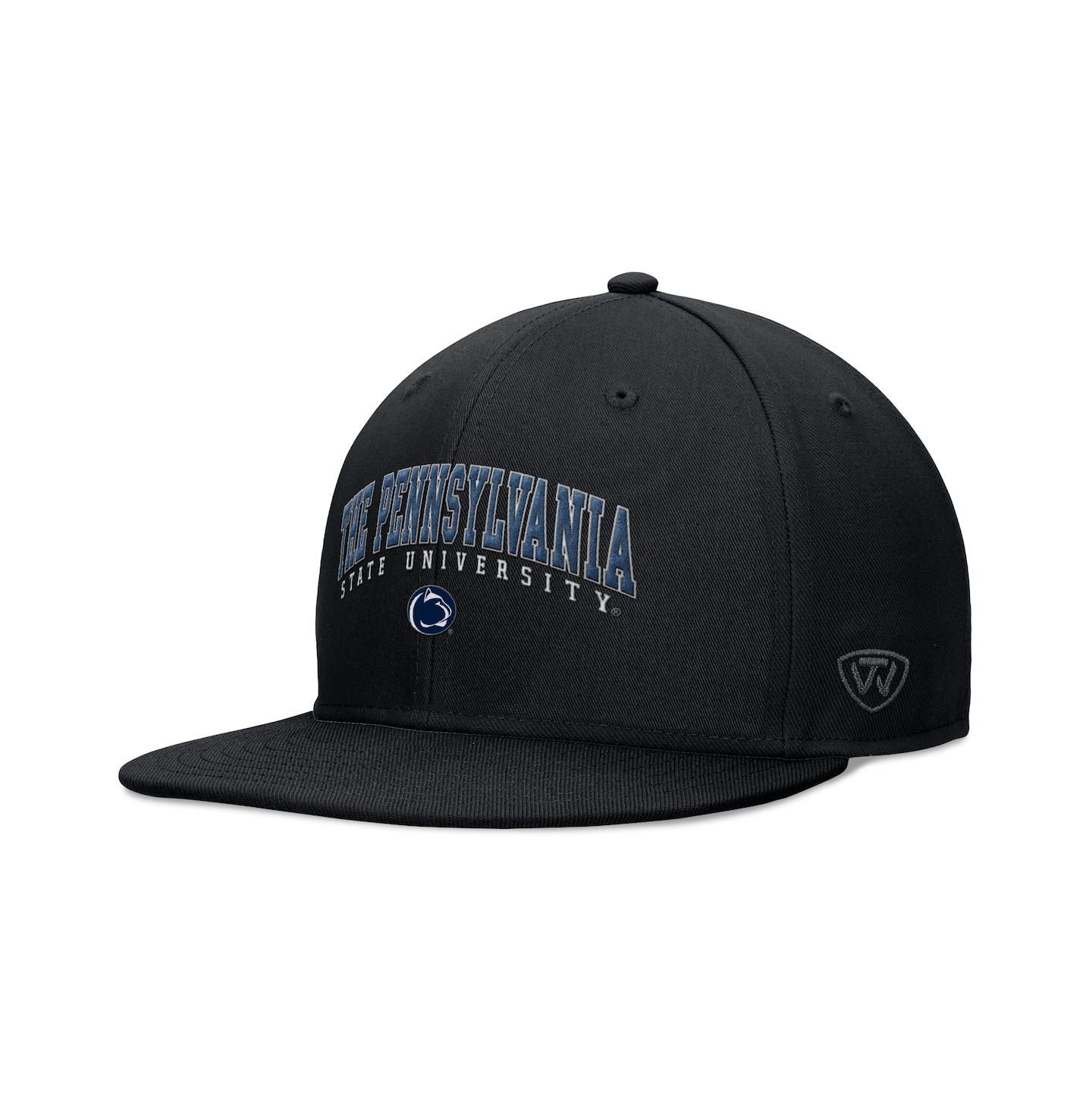 Мужская кепка Top of the World Black Penn State Nittany Lions Bullpen Snapback Hat — фото 1