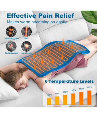 Electronic Heating Pad Temperature Control Machine Washable with Timer 33"x17"