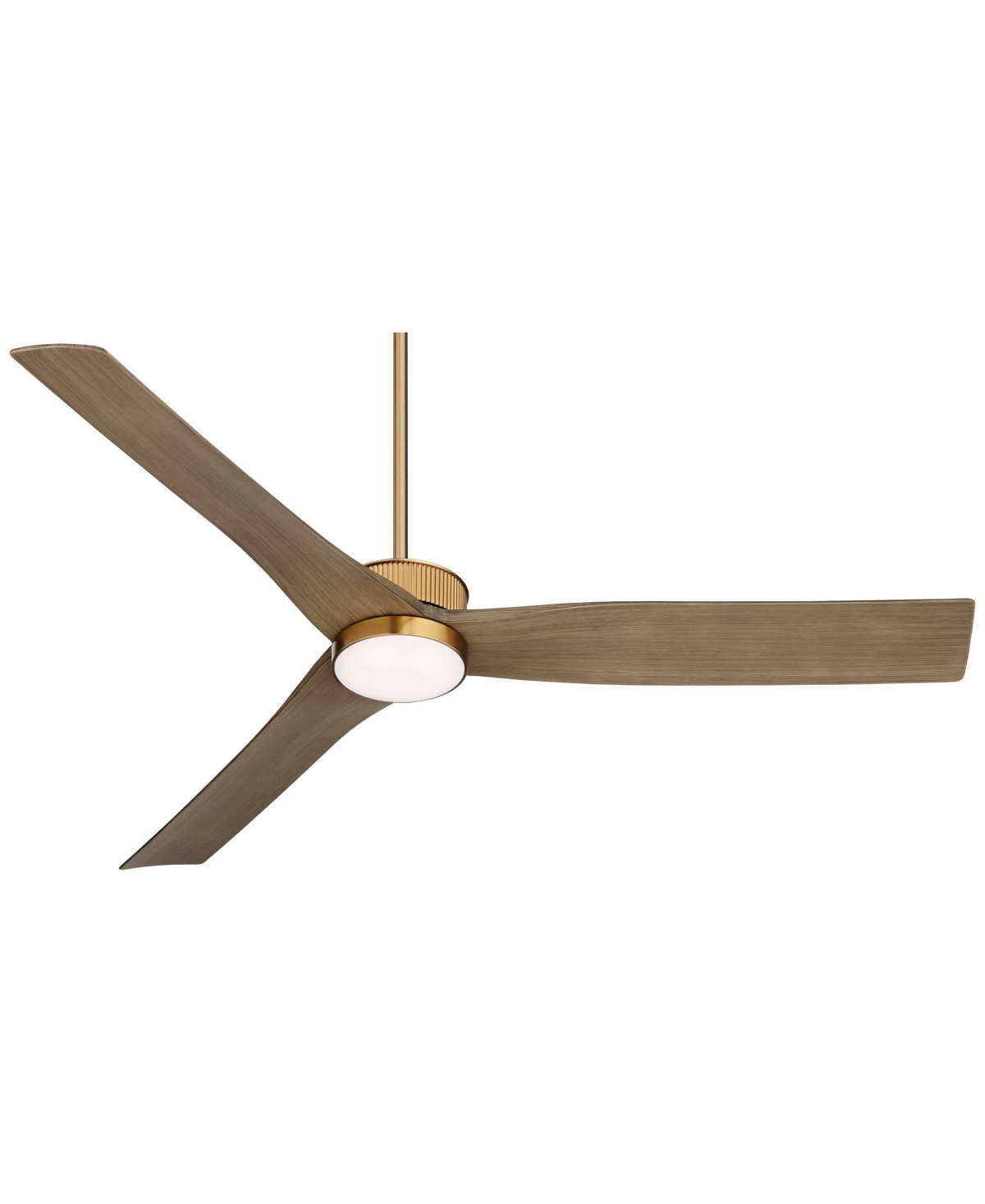 Casa Vieja Montage Modern Outdoor Ceiling Fan with Dimmable Led Light Remote Control Warm Brass Brown Wood Blades Damp Rated for Patio Exterior Ho