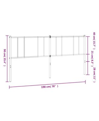 Metal Headboard White 76"