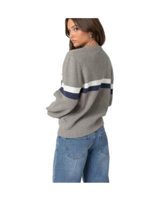 Women's Nautical Striped Oversized Sweater
