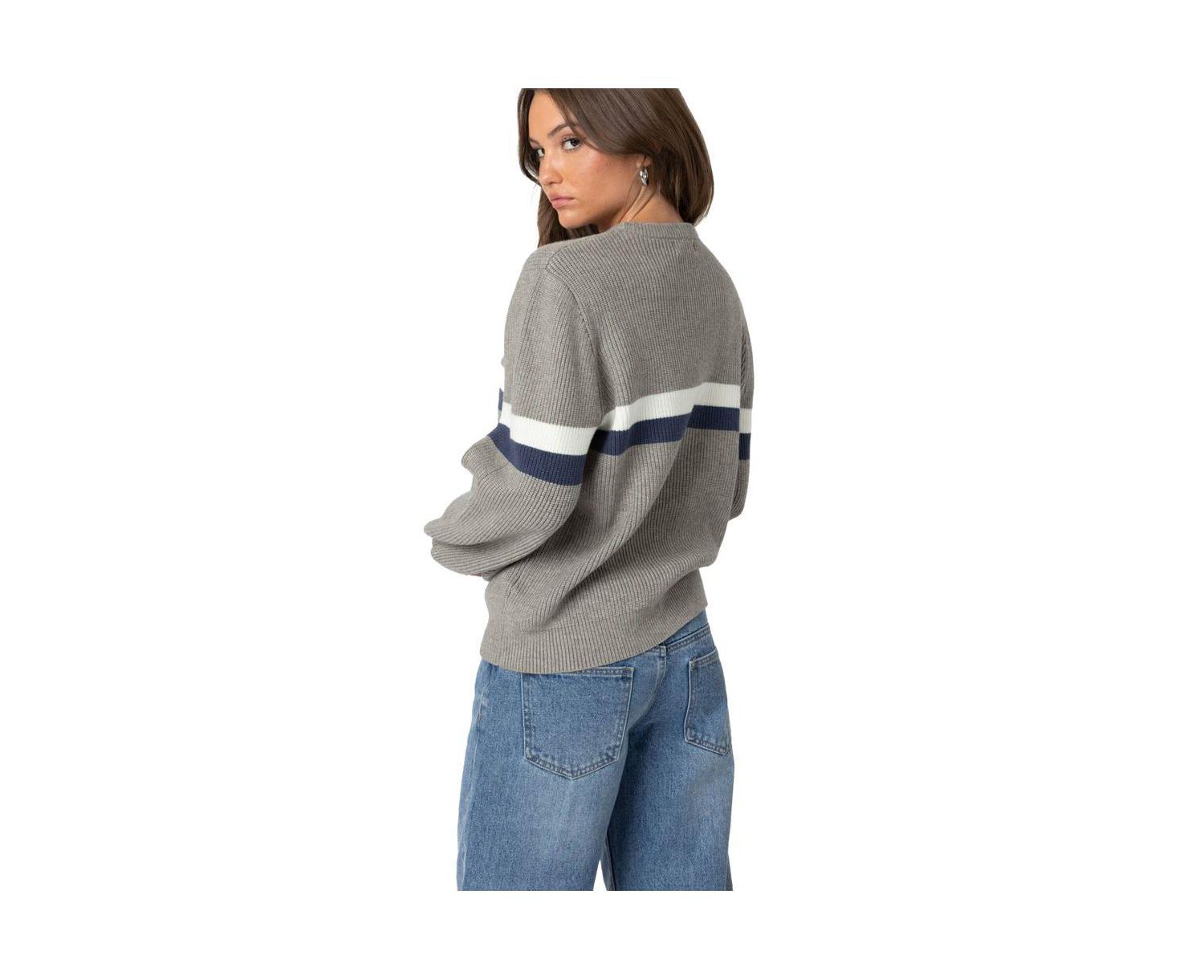 Women's Nautical Striped Oversized Sweater