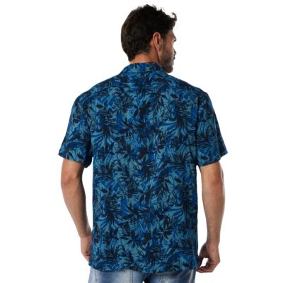 Mens Casual Button-Down Hawaiian Short Sleeve Shirt