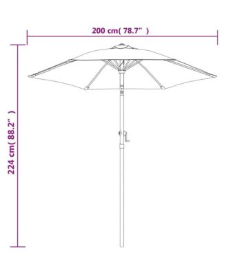 Garden Parasol Terracotta 78.7"x88.2" Aluminum