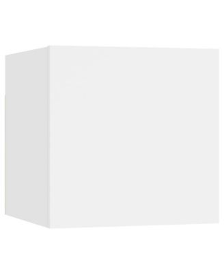 Bedside Cabinet White 12"x11.8"x11.8" Engineered Wood