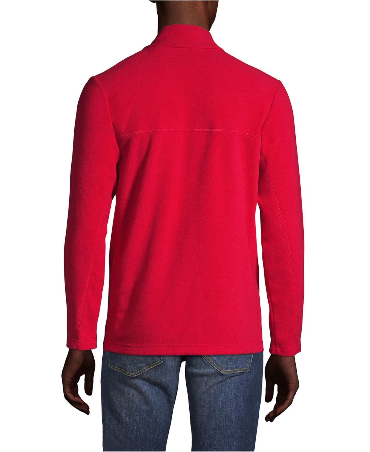 Lands End Men s School Uniform Thermacheck 100 Fleece Jacket Burgundy Smart Closet