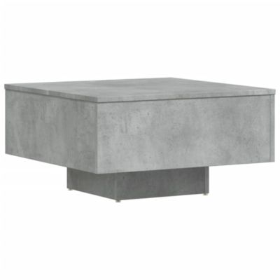 Coffee Table Concrete Gray 23.6"x23.6"x12.4" Engineered Wood