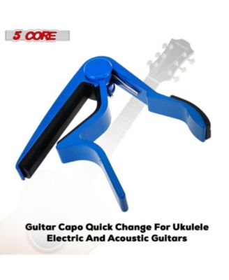 Capo Acoustic Electric Guitar 6 String Kapo Classic Clip For Banjo Mandolin Ukulele - BLUE - 2PCS