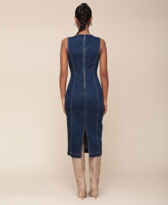 white christmas dresses Lea Mini Denim Dress in Phoenix main image 1