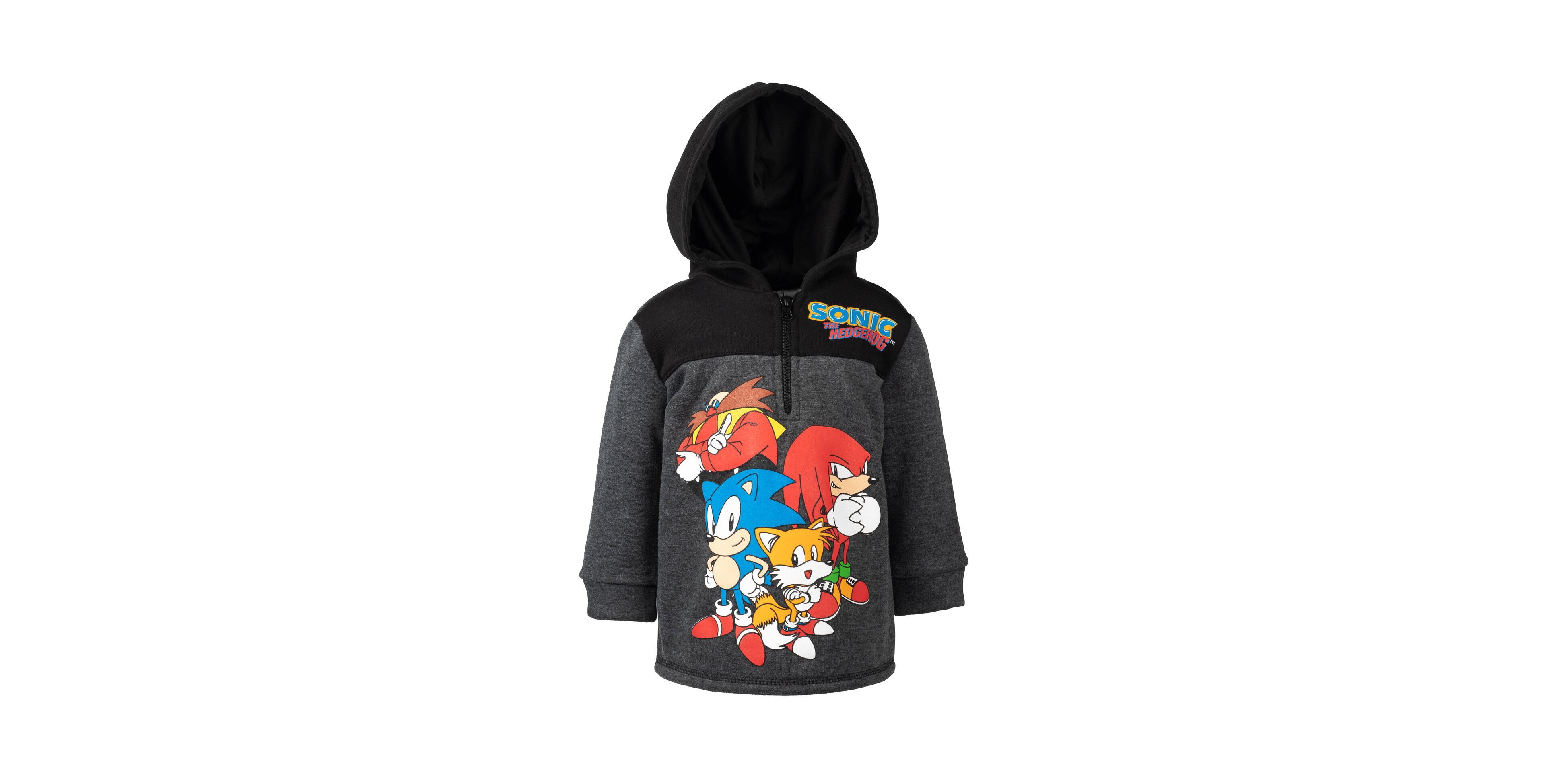 Sega Boys Sonic the Hedgehog Fleece Half Zip Hoodie to