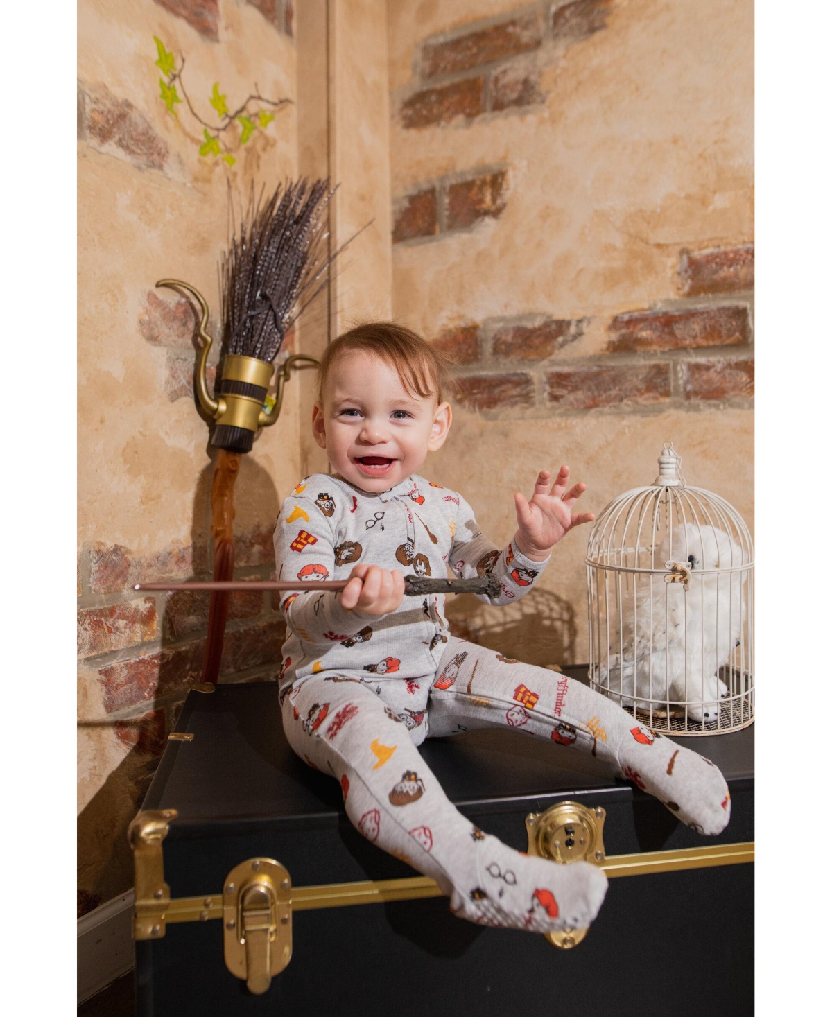Harry Potter Baby Boys Baby 2 Pack Zip Up Costume Sleep N' Play Coveralls Newborn