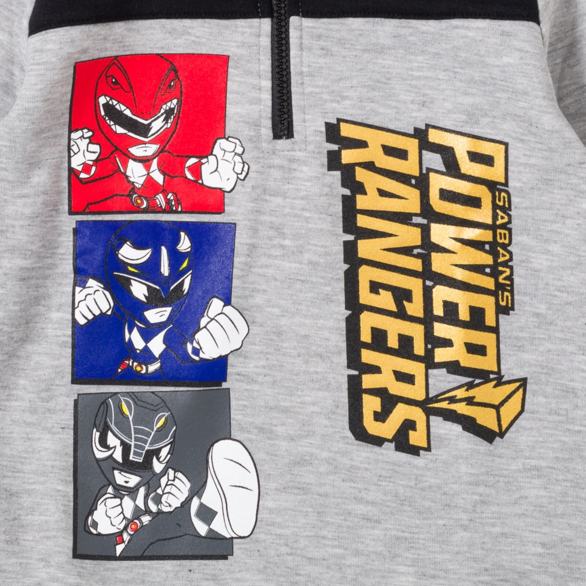 Power Rangers Boys Fleece Half Zip Pullover Hoodie to