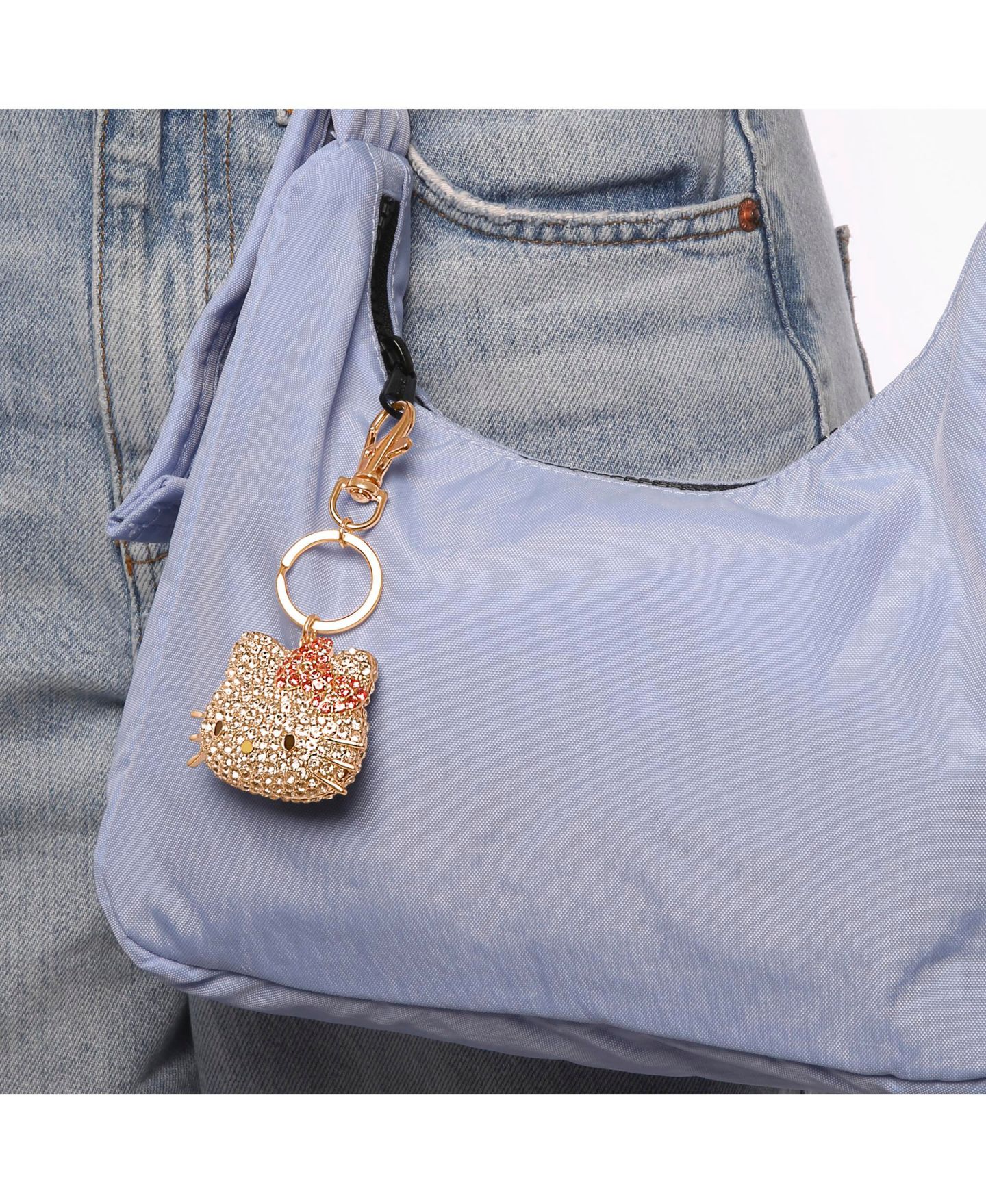 Брелок Hello Kitty Sanrio Face Pave 3D Bling Keychain - Bag Charm, Backpack Accessories, Travel Collectible Gift Keychains — фото 4