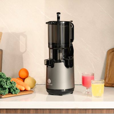 Slow Masticating Cold Press Juicer, Extra-Wide 5.1" Feed Chute, 250W High-Yield Juicer with 1 FREE Extra Auger