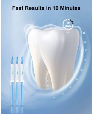 Teeth Whitening Gel Pen Refill Pack, 3 Non-Sensitive Teeth Whitening Pen, Deluxe Teeth Whitener Dental Grade Tooth Whitening Gel with Carbamide Peroxide for Home, 10 min Fast Result